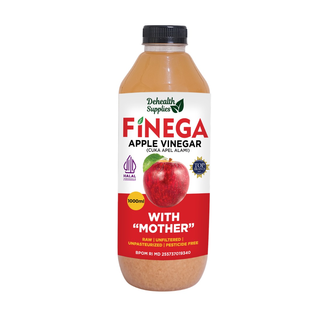 Finega Apple Cider Vinegar 1 Liter (Botol Kaca)