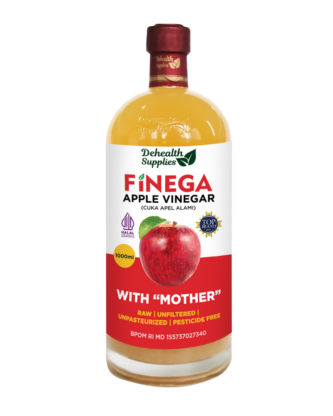 Finega Apple Cider Vinegar 1 Liter (Botol Plastik)