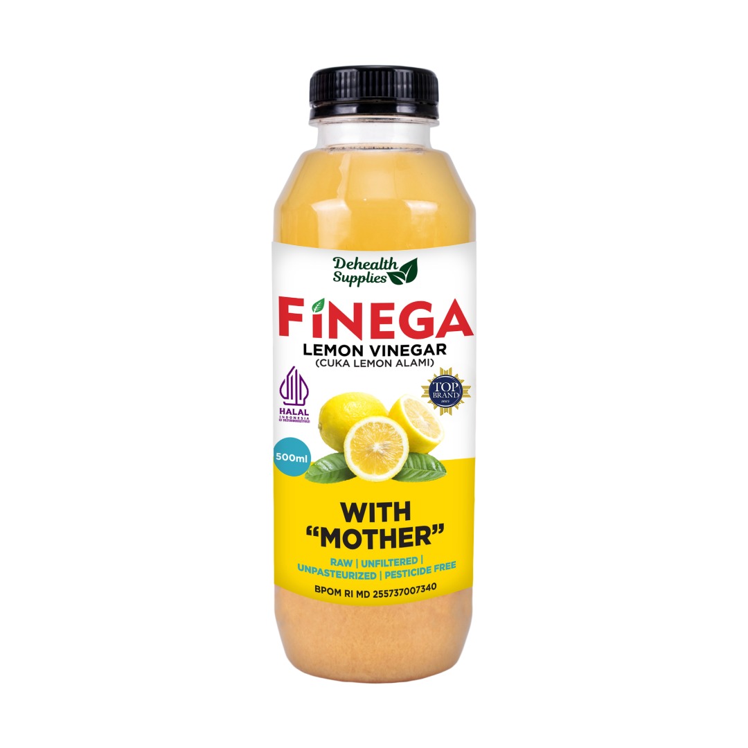 Finega Lemon Vinegar 500 ml (Botol Kaca)